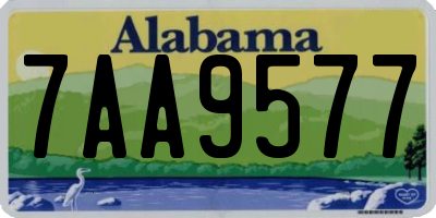AL license plate 7AA9577