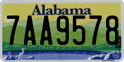 AL license plate 7AA9578