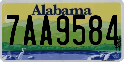 AL license plate 7AA9584