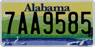 AL license plate 7AA9585