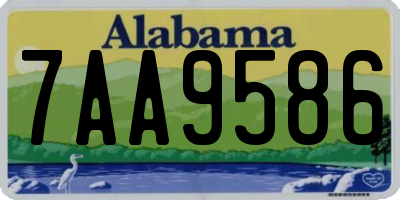 AL license plate 7AA9586