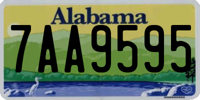 AL license plate 7AA9595