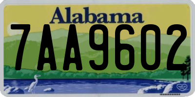 AL license plate 7AA9602