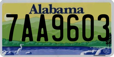 AL license plate 7AA9603