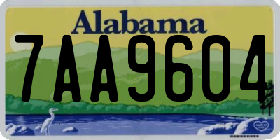 AL license plate 7AA9604