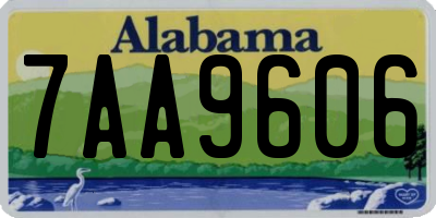 AL license plate 7AA9606