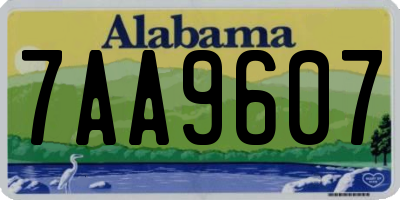 AL license plate 7AA9607
