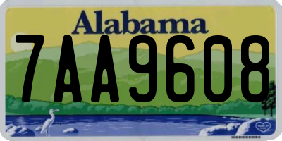 AL license plate 7AA9608