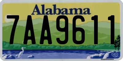 AL license plate 7AA9611
