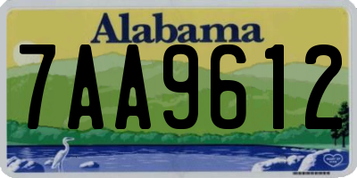 AL license plate 7AA9612