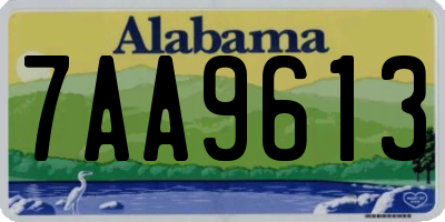 AL license plate 7AA9613