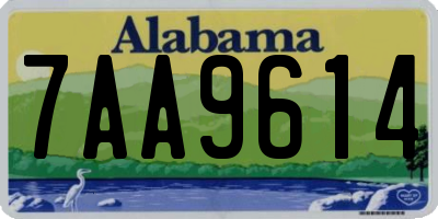 AL license plate 7AA9614