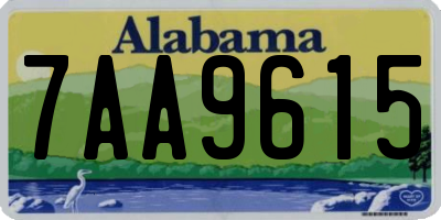 AL license plate 7AA9615