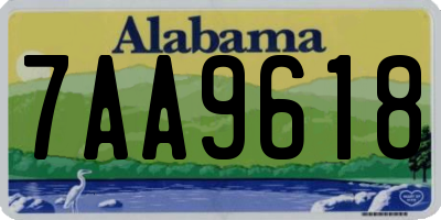 AL license plate 7AA9618