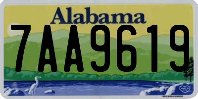 AL license plate 7AA9619
