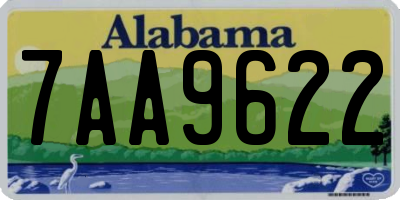 AL license plate 7AA9622