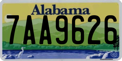 AL license plate 7AA9626
