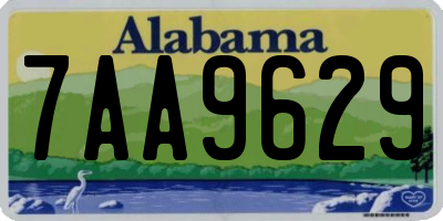 AL license plate 7AA9629