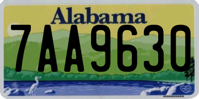 AL license plate 7AA9630