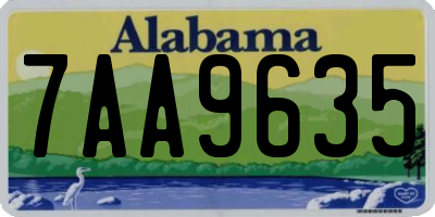 AL license plate 7AA9635