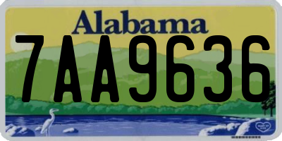 AL license plate 7AA9636