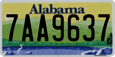 AL license plate 7AA9637
