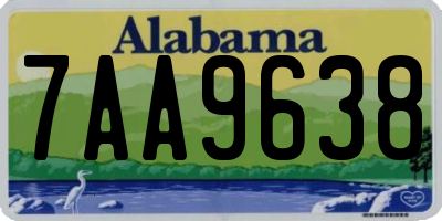 AL license plate 7AA9638