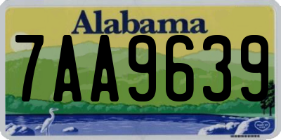 AL license plate 7AA9639