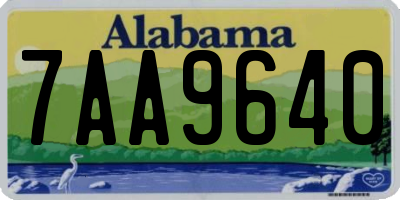 AL license plate 7AA9640