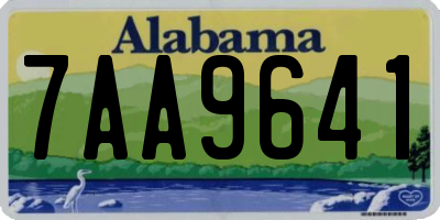 AL license plate 7AA9641