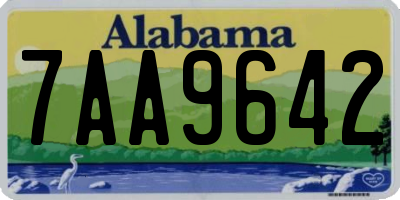 AL license plate 7AA9642