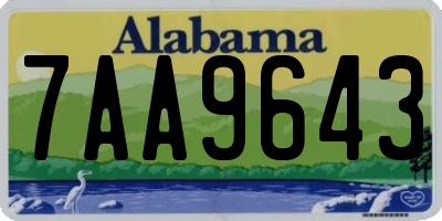 AL license plate 7AA9643