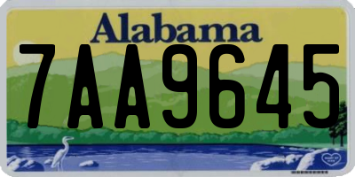 AL license plate 7AA9645