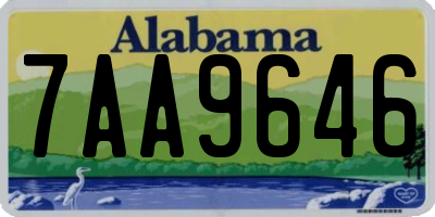 AL license plate 7AA9646