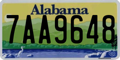 AL license plate 7AA9648