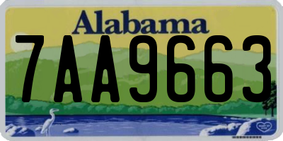 AL license plate 7AA9663