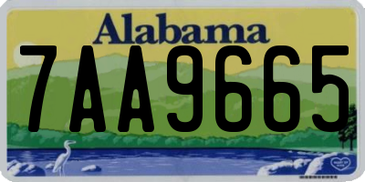 AL license plate 7AA9665