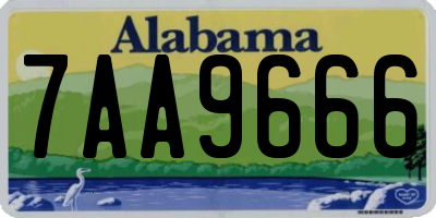 AL license plate 7AA9666