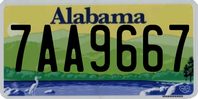 AL license plate 7AA9667