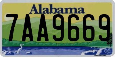 AL license plate 7AA9669