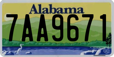 AL license plate 7AA9671