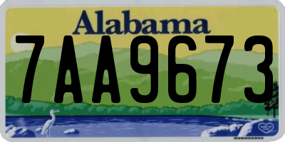AL license plate 7AA9673