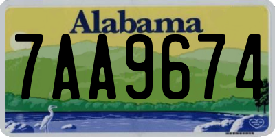 AL license plate 7AA9674
