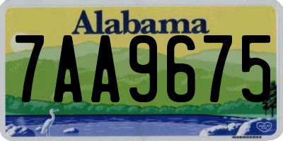 AL license plate 7AA9675
