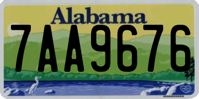 AL license plate 7AA9676
