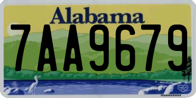 AL license plate 7AA9679