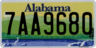AL license plate 7AA9680