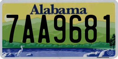 AL license plate 7AA9681