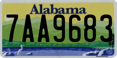 AL license plate 7AA9683