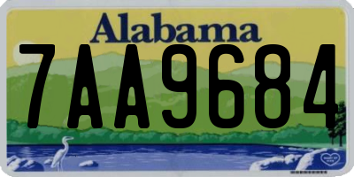 AL license plate 7AA9684